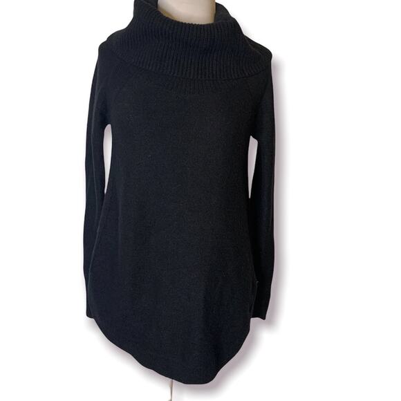 Moth by Anthropologie Brenda black turtleneck cowl sweater sz XS - Picture 3 of 8